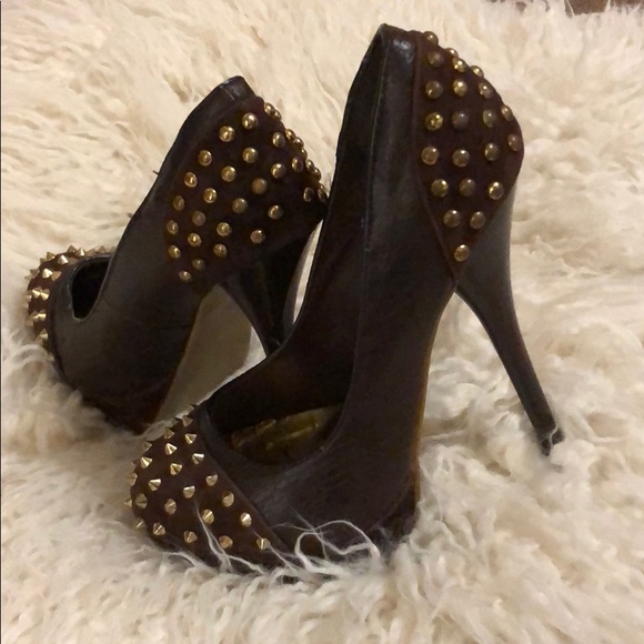 Platform faux leather pumps - Picture 1 of 3